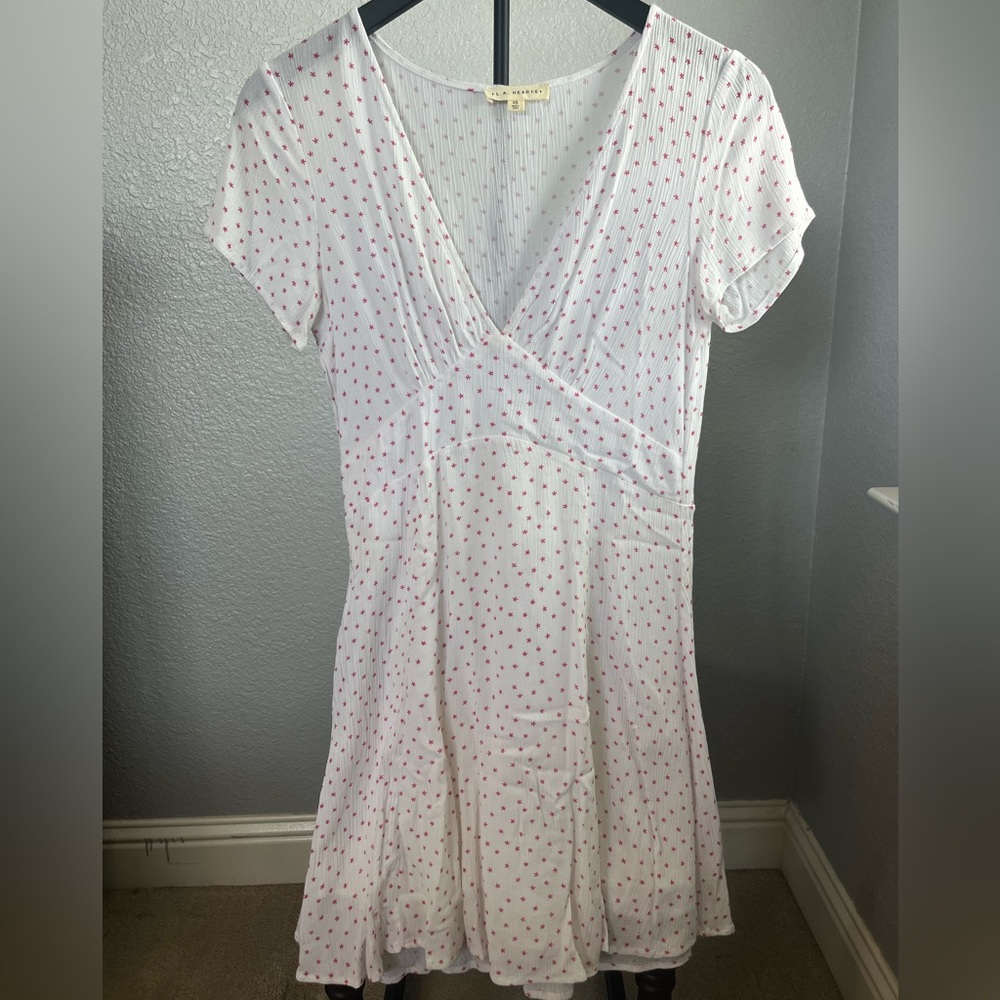 PacSun Cream Flutter Sleeve V-Neck Mini Sundress
